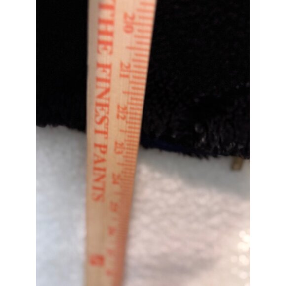 J.Crew Womens Black Sherpa Fleece Vest With Gold Zippers Size XS Cozy Outerwear - Picture 8 of 9